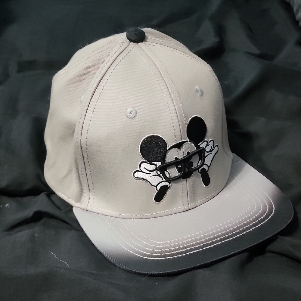 Disney Cream and Black Cap with Cartoon Design